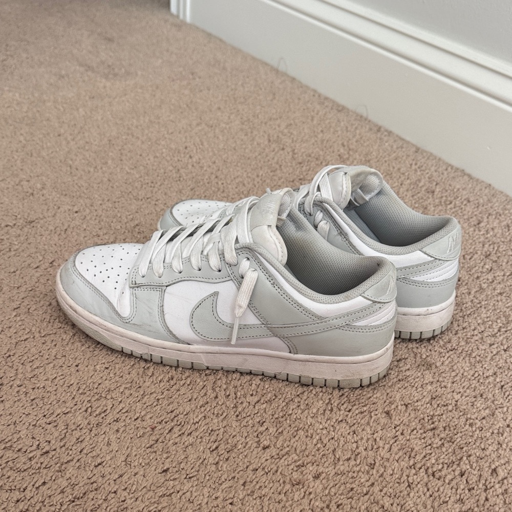 Nike White and Gray Low-Top Sneakers